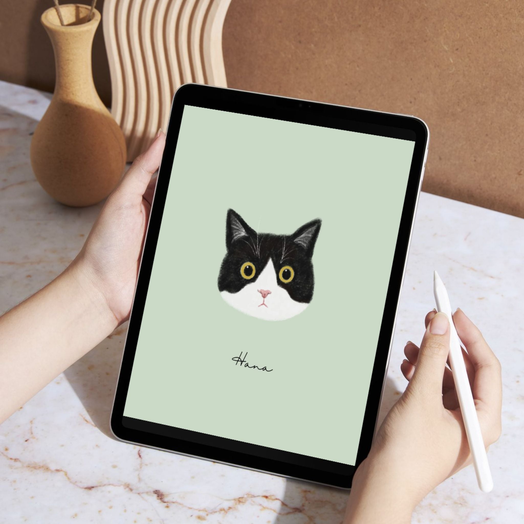 Custom Pet Portrait – Personalized Digital Pet Art