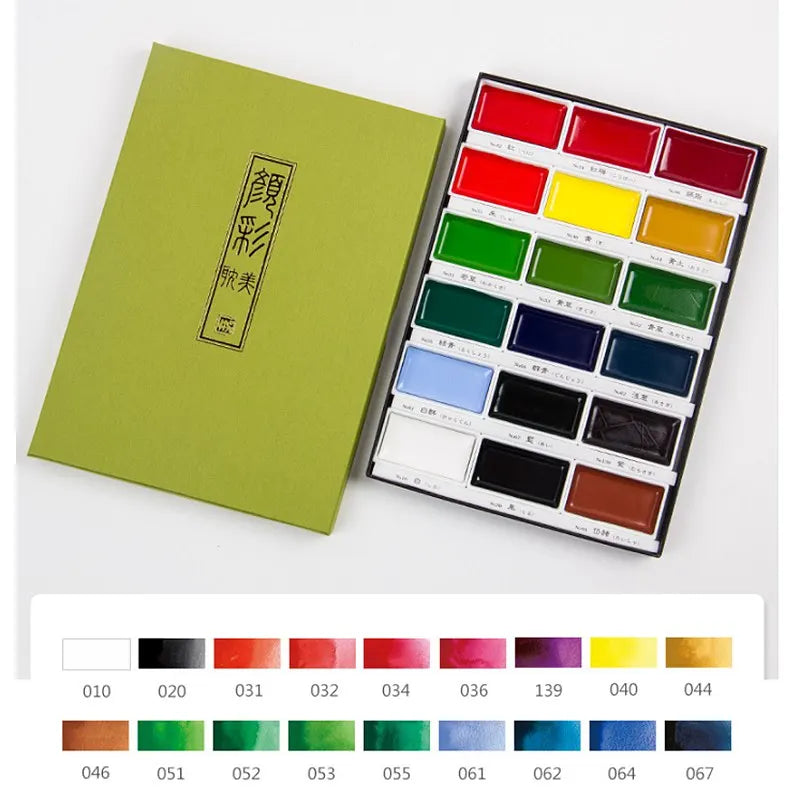 KURETAKE Solid Watercolour Paint Set