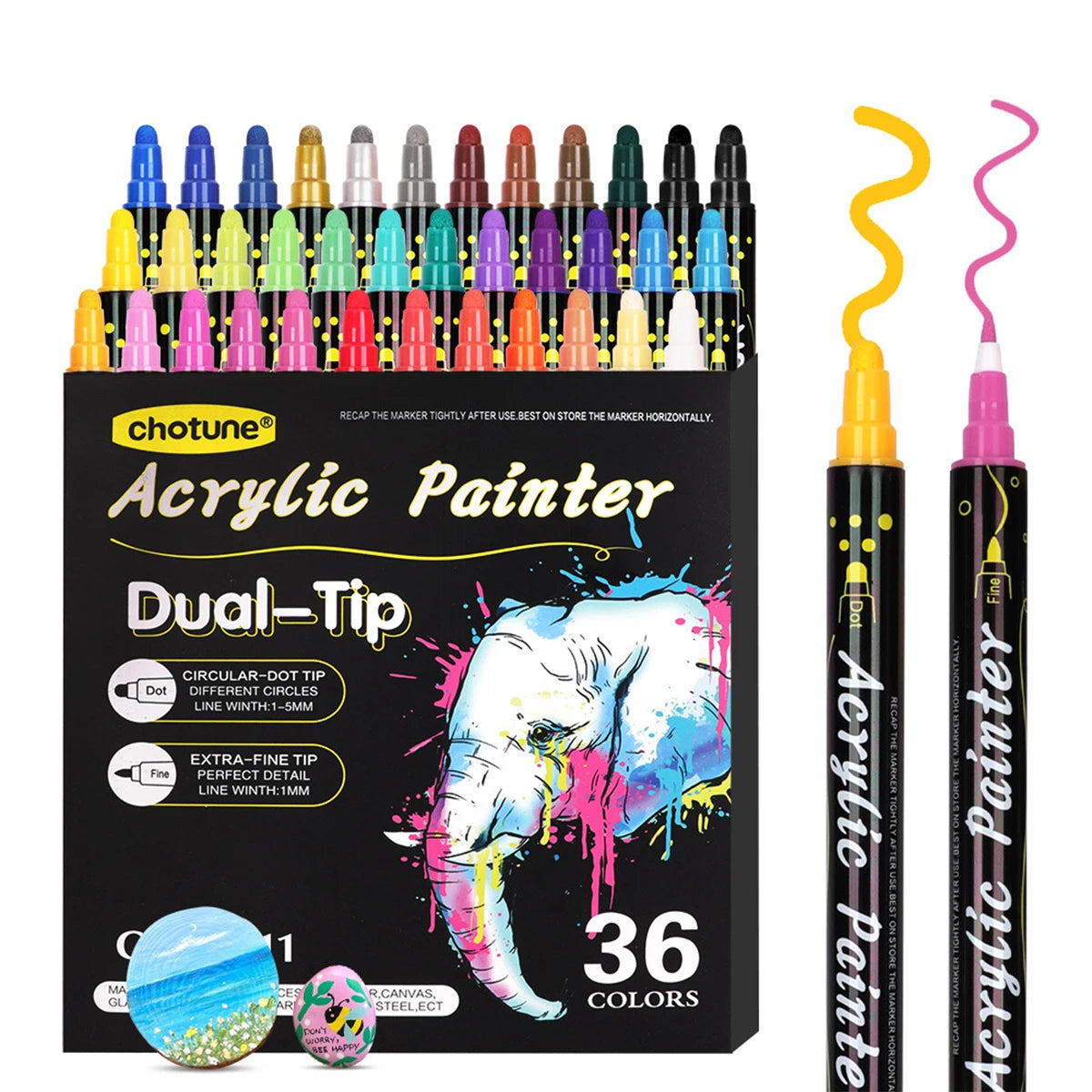 Dual Tip Acrylic Paint Marker Set